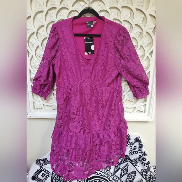 Sold Out Maison Tara NWT Lace Mini Dress - Picture 8 of 15